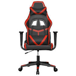 vidaXL Chaise de jeu de massage Noir et rouge Similicuir