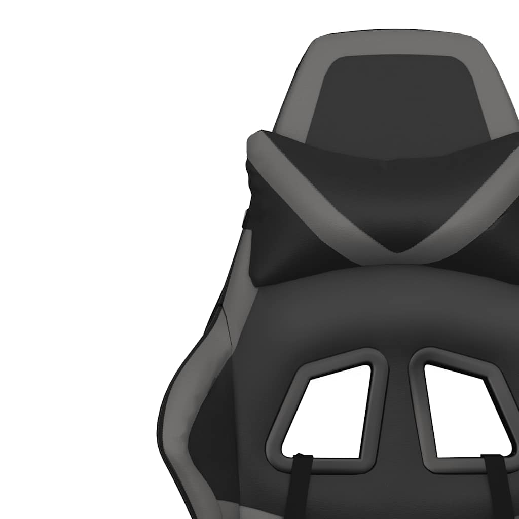 vidaXL Gaming Chair Massage Swivel Gaming Chair with Footrest Faux Leather