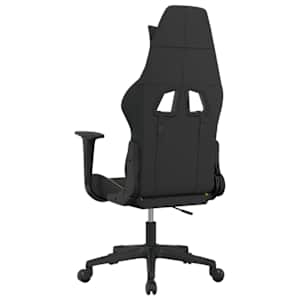 Masážní herní židle černá a světle zelená textil - obrázek 5