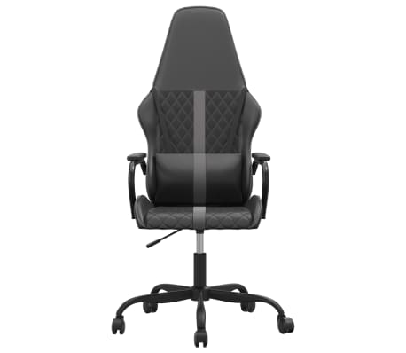 vidaXL Chaise de jeu de massage gris et noir similicuir