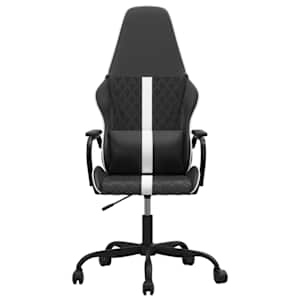 vidaXL Massage gamestoel kunstleer wit en zwart