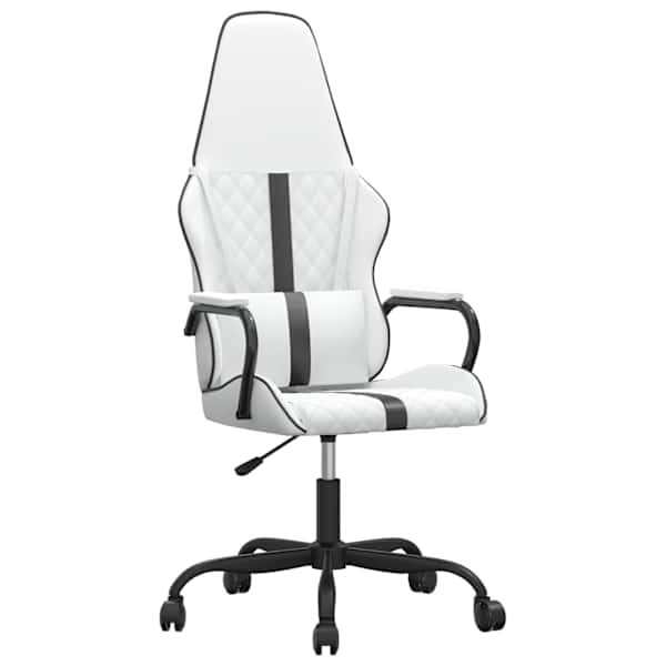 vidaXL m&auml;nguritool, must ja valge, kunstnahk