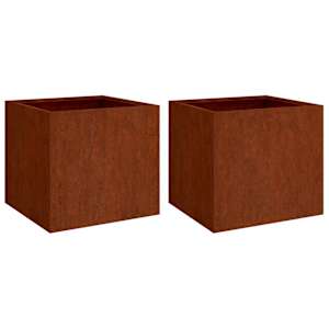vidaXL taimekast, 2 tk, 49x47x46 cm, Corten teras