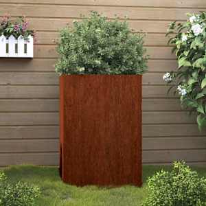 Cvetlično korito 42x38x75 cm corten jeklo