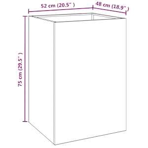 Truhlík 52x48x75 cm cortenová ocel - obrázek 11