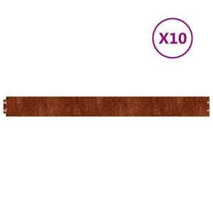 Okraj trávníku 10 pcs 10 x 103 cm Povětrnostně odolná ocel - obrázek 2