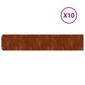 Okraj trávníku 10 pcs 20 x 103 cm Povětrnostně odolná ocel - obrázek 2