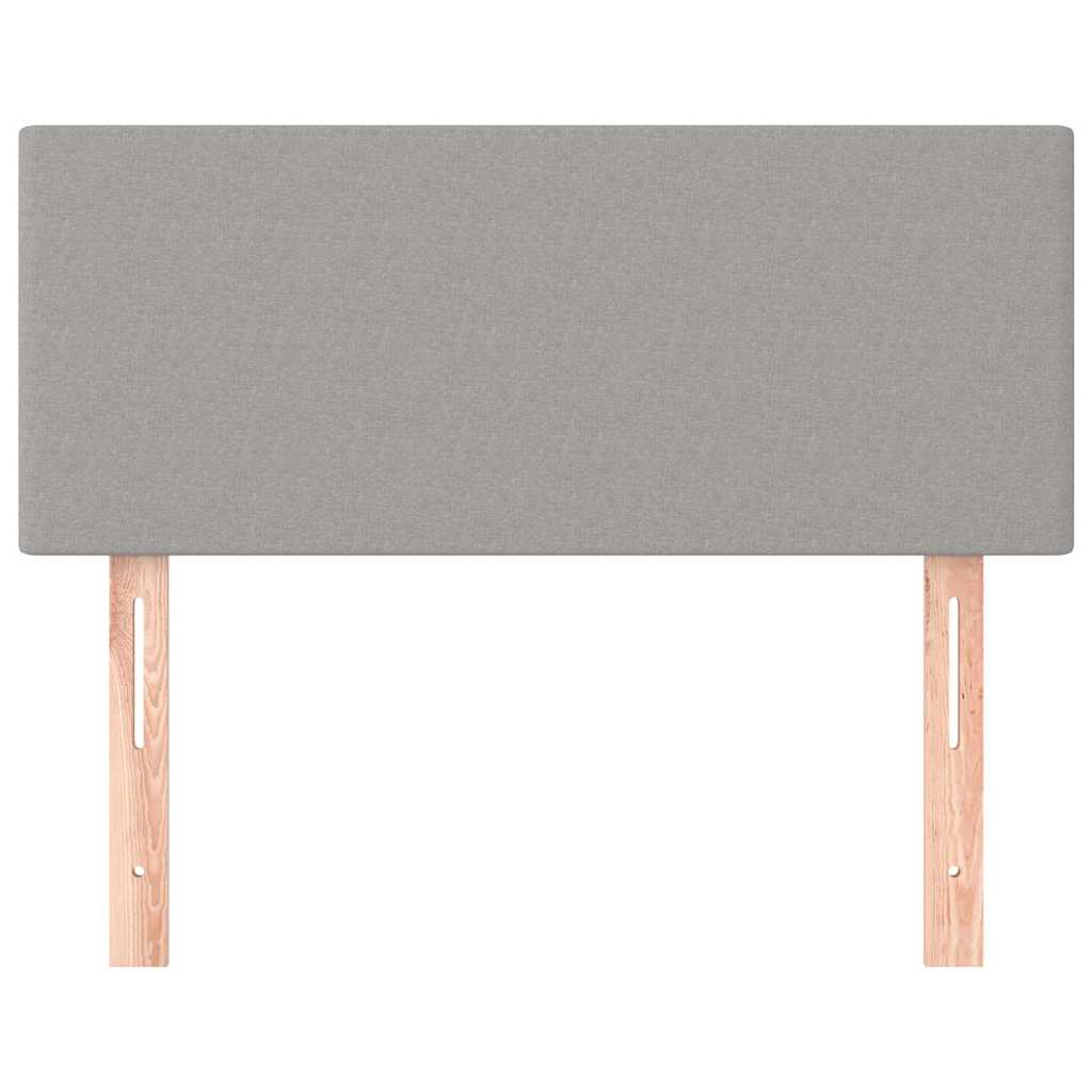 vidaXL Hoofdbord 80x5x78/88 cm stof lichtgrijs grijs, foto 2