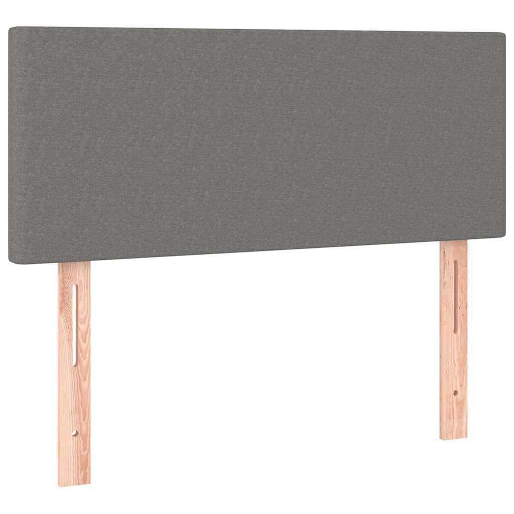 vidaXL Tăblie de pat, gri închis, 80x5x78/88 cm, textil