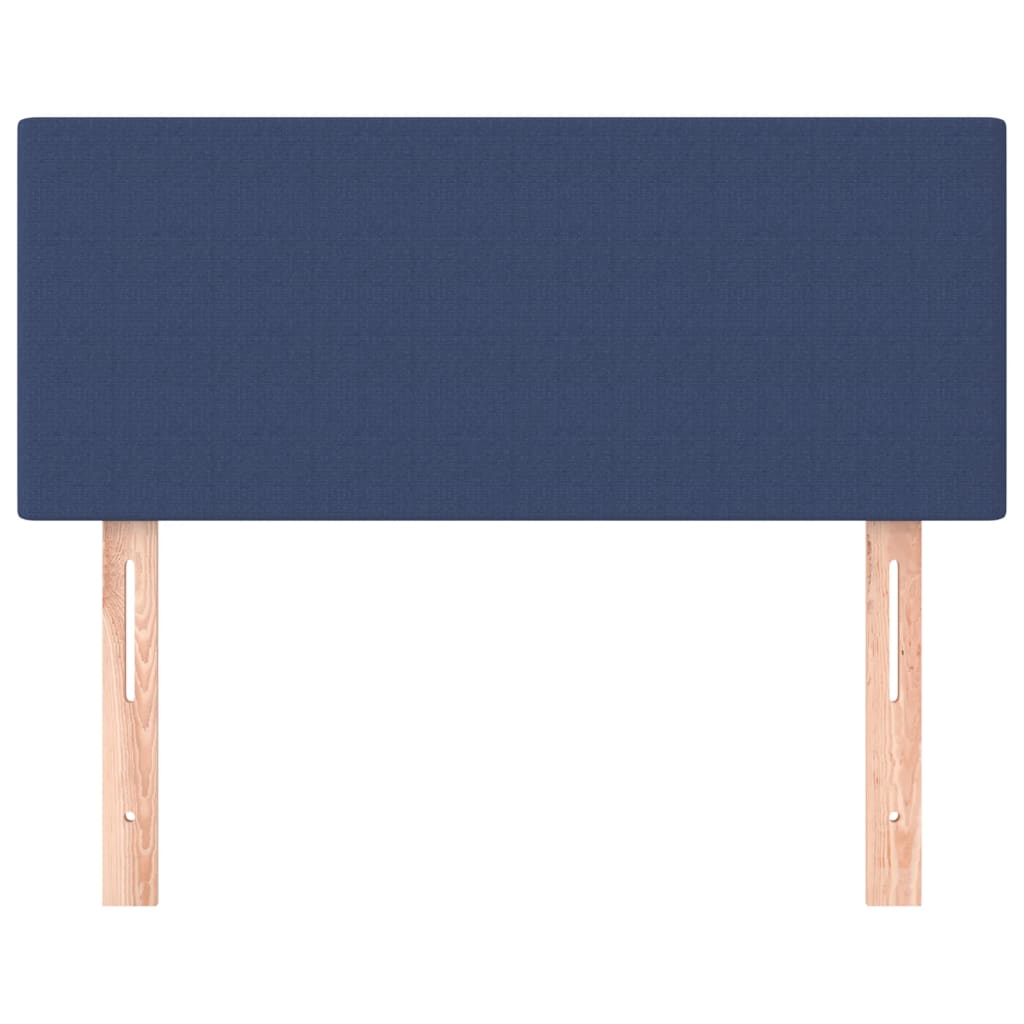 vidaXL Tăblie de pat, albastru, 80x5x78/88 cm, textil