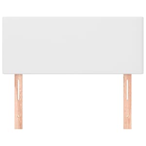 Čelo postele bílé 80 x 5 x 78/88 cm umělá kůže - obrázek 3