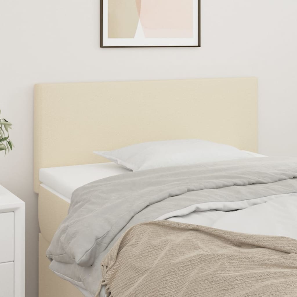 vidaXL Tăblie de pat, crem, 80x5x78/88 cm, piele ecologică