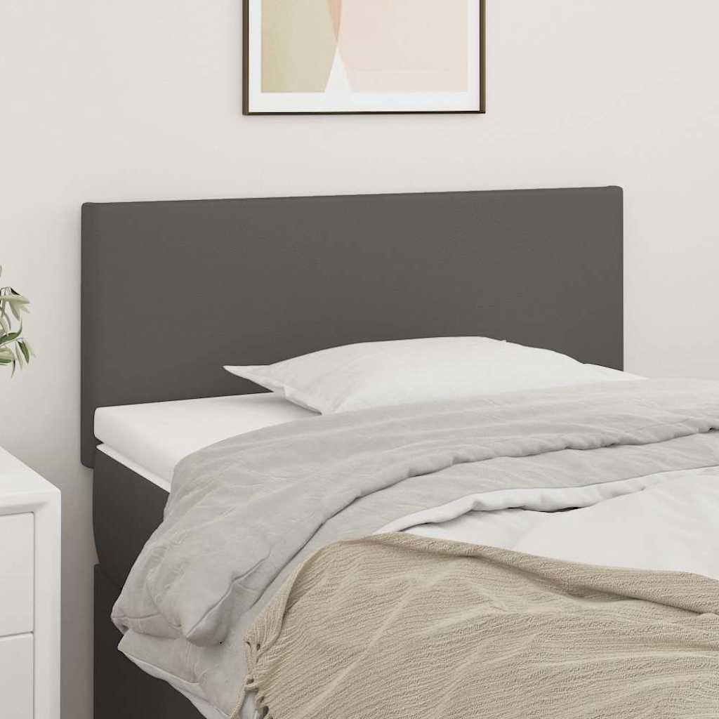 vidaXL sengegavl 80x5x78/88 cm kunstlæder grå