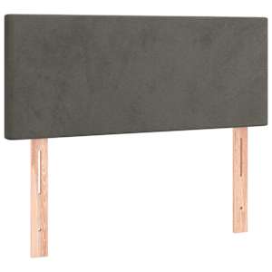 vidaXL voodiraam peats, tumehall, 80x5x78/88 cm, samet