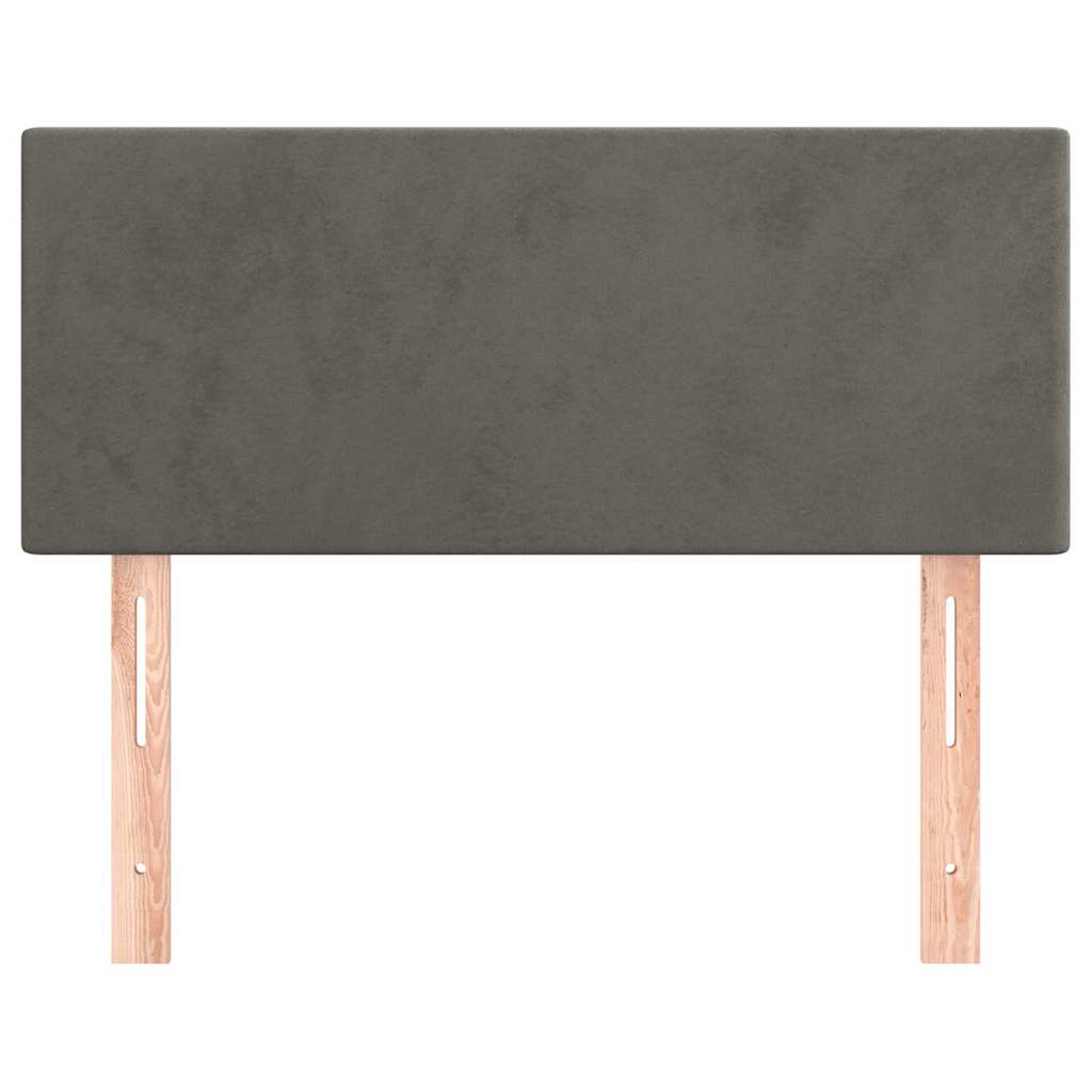 vidaXL Hoofdbord 80x5x78/88 cm fluweel donkergrijs grijs, foto 2
