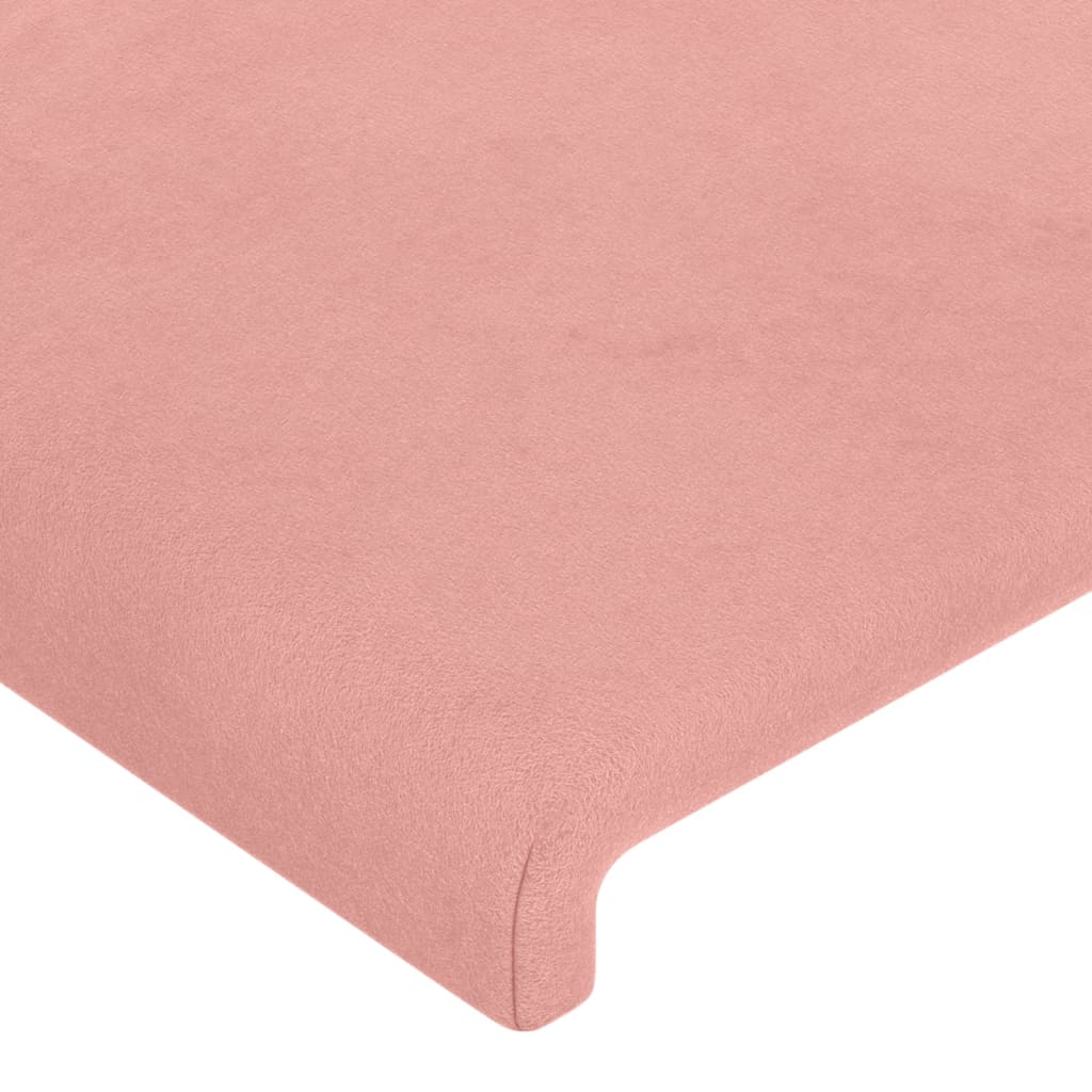 Rózsaszín bársony fejtámla 80 x 5 x 78/88 cm 
