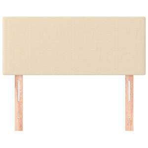 Čelo postele krémové 90x5x78/88 cm textil - obrázek 3