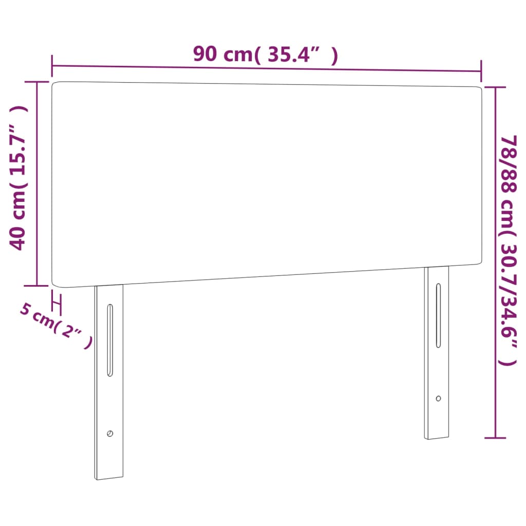 Tăblie de pat, negru, 90x5x78/88 cm, piele ecologică