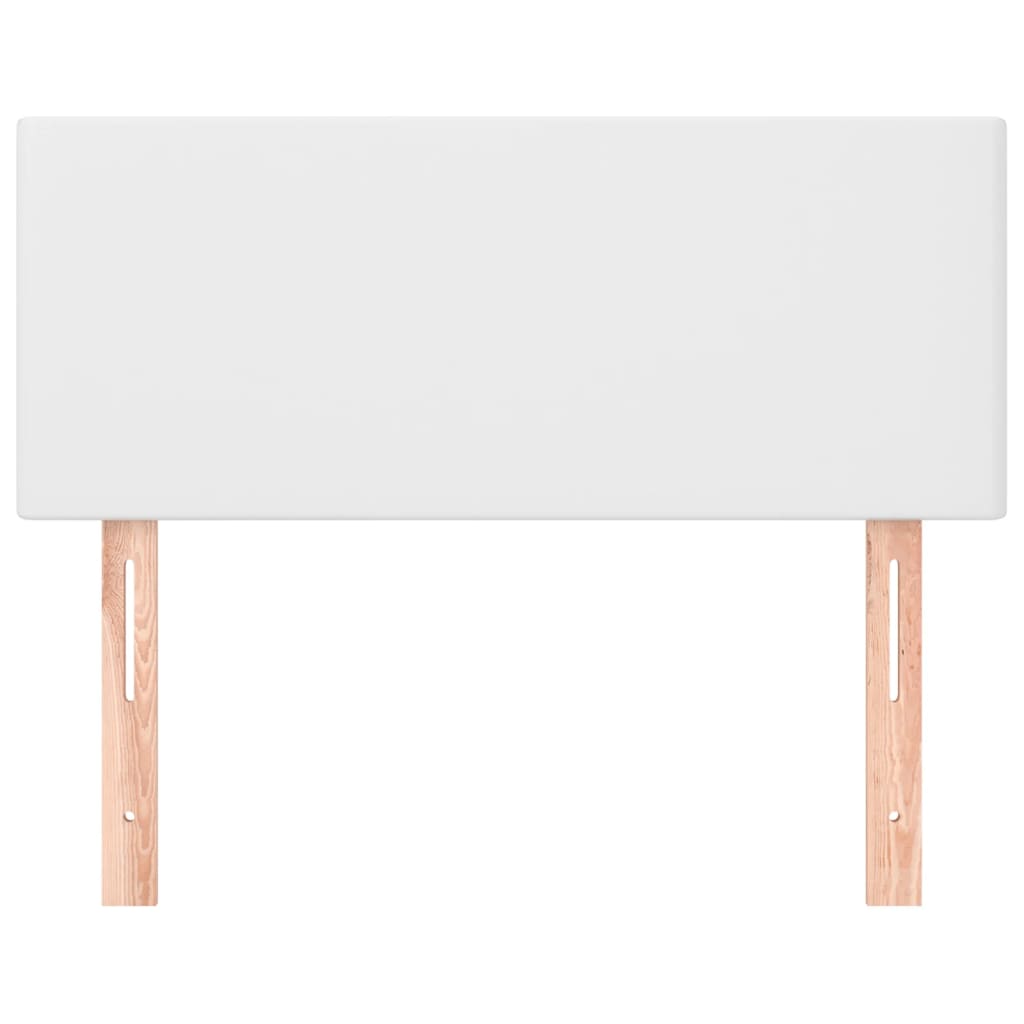 vidaXL Tăblie de pat, alb, 90x5x78/88 cm, piele ecologică