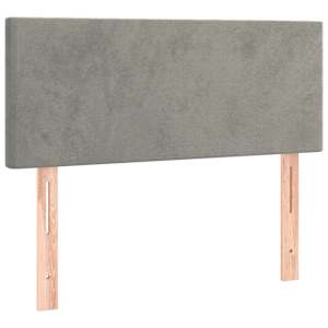 Čelo postele světle šedé 90x5x78/88 cm samet - obrázek 2