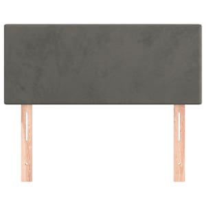 Čelo postele tmavě šedé 90x5x78/88 cm samet - obrázek 3