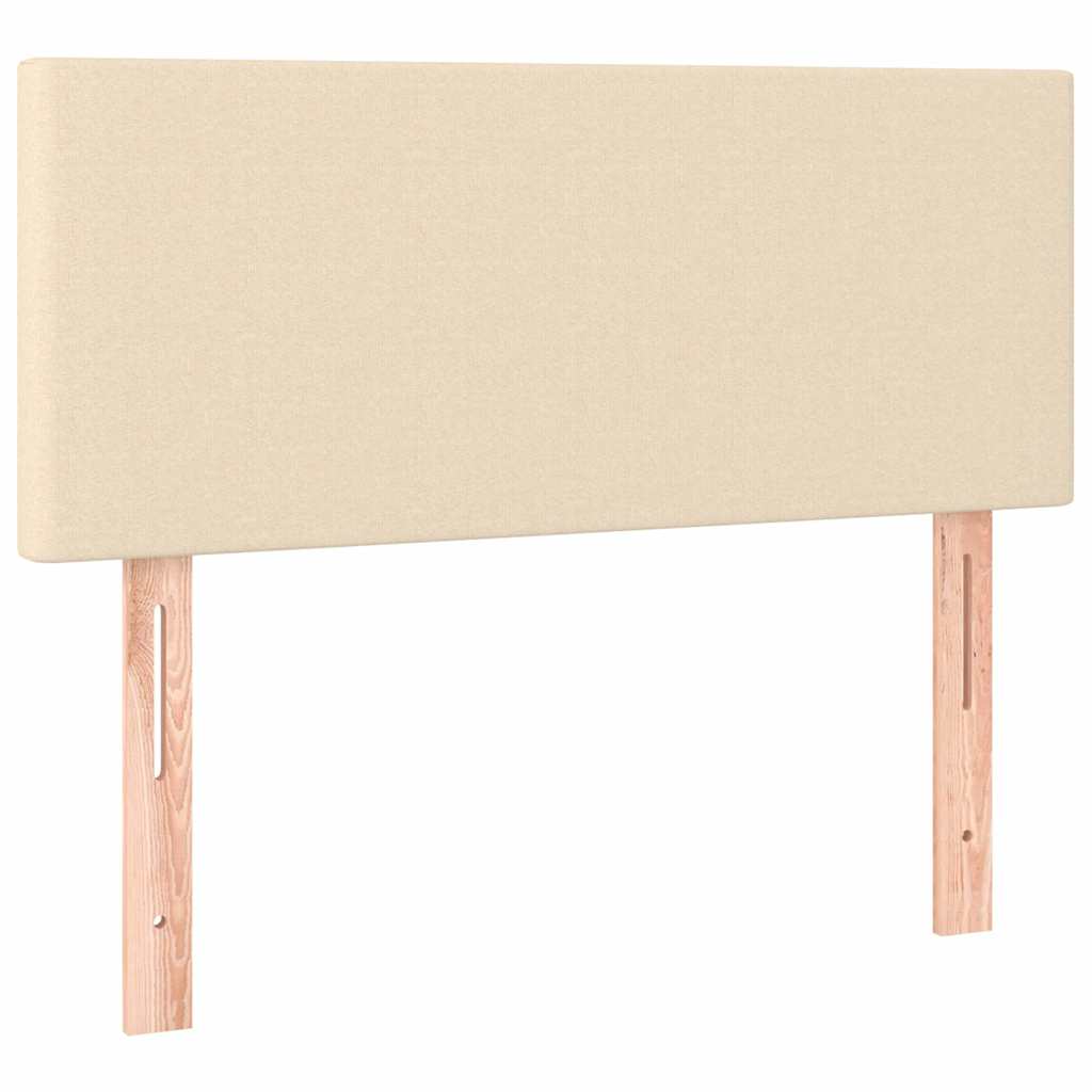 vidaXL Tăblie de pat, crem, 100x5x78/88 cm, textil