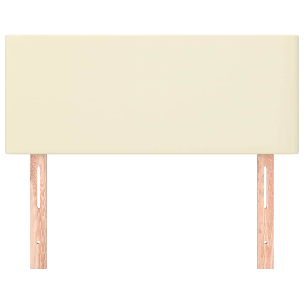 vidaXL Hoofdbord 100x5x78/88 cm kunstleer crèmekleurig, foto 2