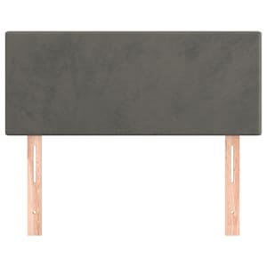Čelo postele tmavě šedé 100x5x78/88 cm samet - obrázek 3