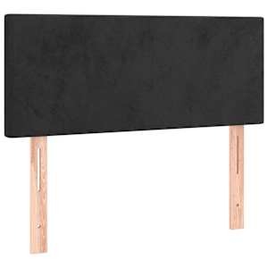 vidaXL voodipeats, must, 100x5x78/88 cm, samet