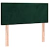 vidaXL voodiraam peats, tumeroheline, 100x5x78/88 cm, samet