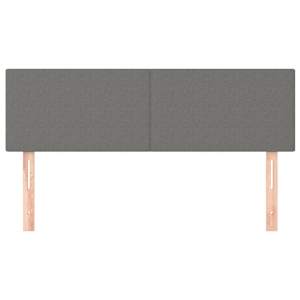 Čela postele 2 ks tmavě šedá 72 x 5 x 78/88 cm textil - obrázek 3
