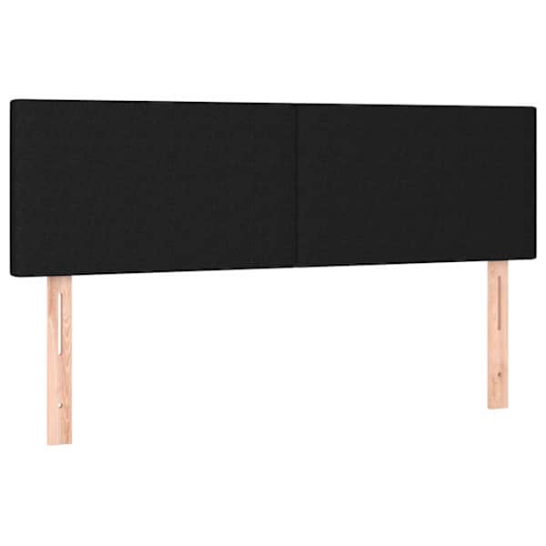 vidaXL voodipeatsid, must, 144x5x78/88 cm, kangas