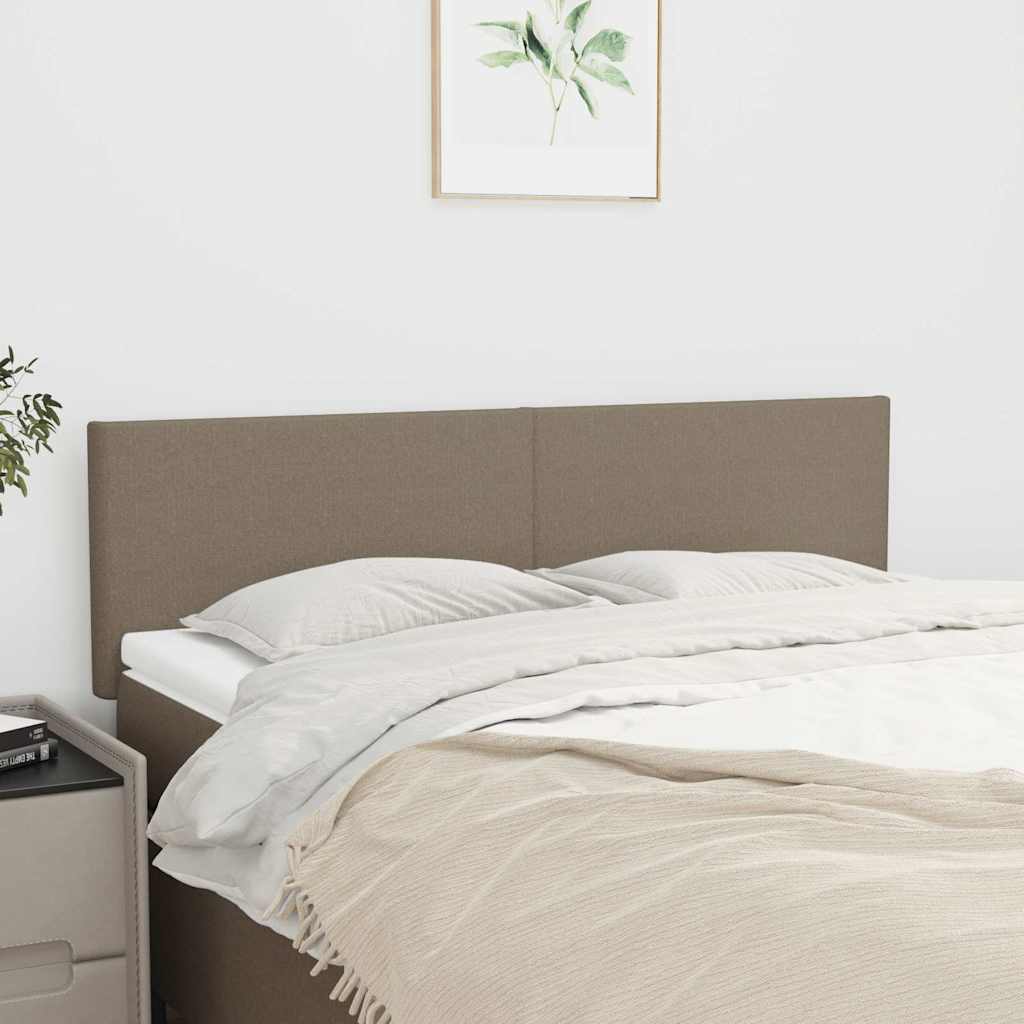 Sengegavle 80X5X78/88 Cm Stof Gråbrun - Lav / 144 cm