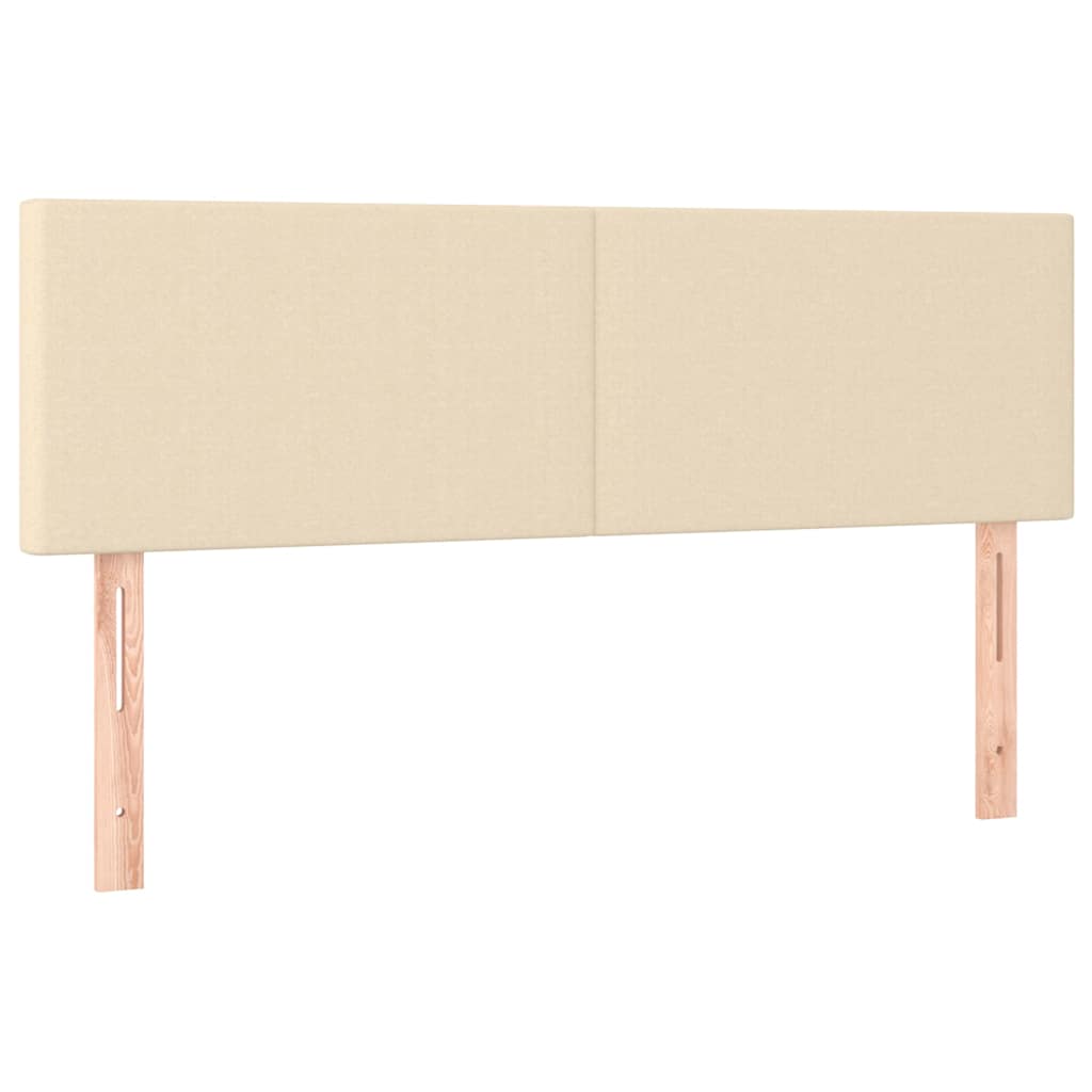 vidaXL Tăblii de pat, crem, 144x5x78/88 cm, textil