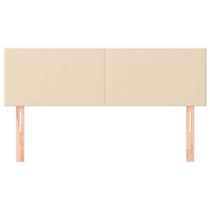 Čela postele 2 ks krémová 72 x 5 x 78/88 cm textil - obrázek 3