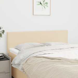 Posteljno vzglavje krem 144x5x78/88 cm blago