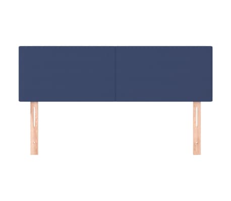 vidaXL Cabeceros 2 unidades tela azul 72x5x78/88 cm