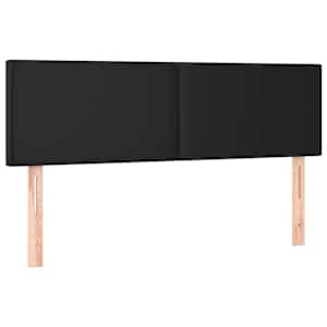 vidaXL voodipeatsid, must, 144x5x78/88 cm, kunstnahk