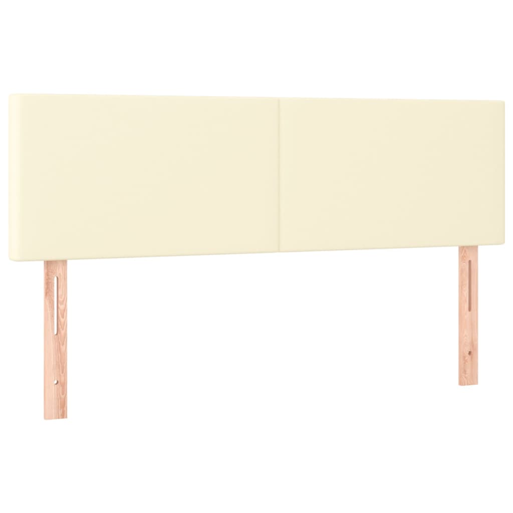 vidaXL Čela postele 2 ks krémová 72 x 5 x 78/88 cm umělá kůže