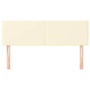 Čela postele 2 ks krémová 72 x 5 x 78/88 cm umělá kůže - obrázek 3