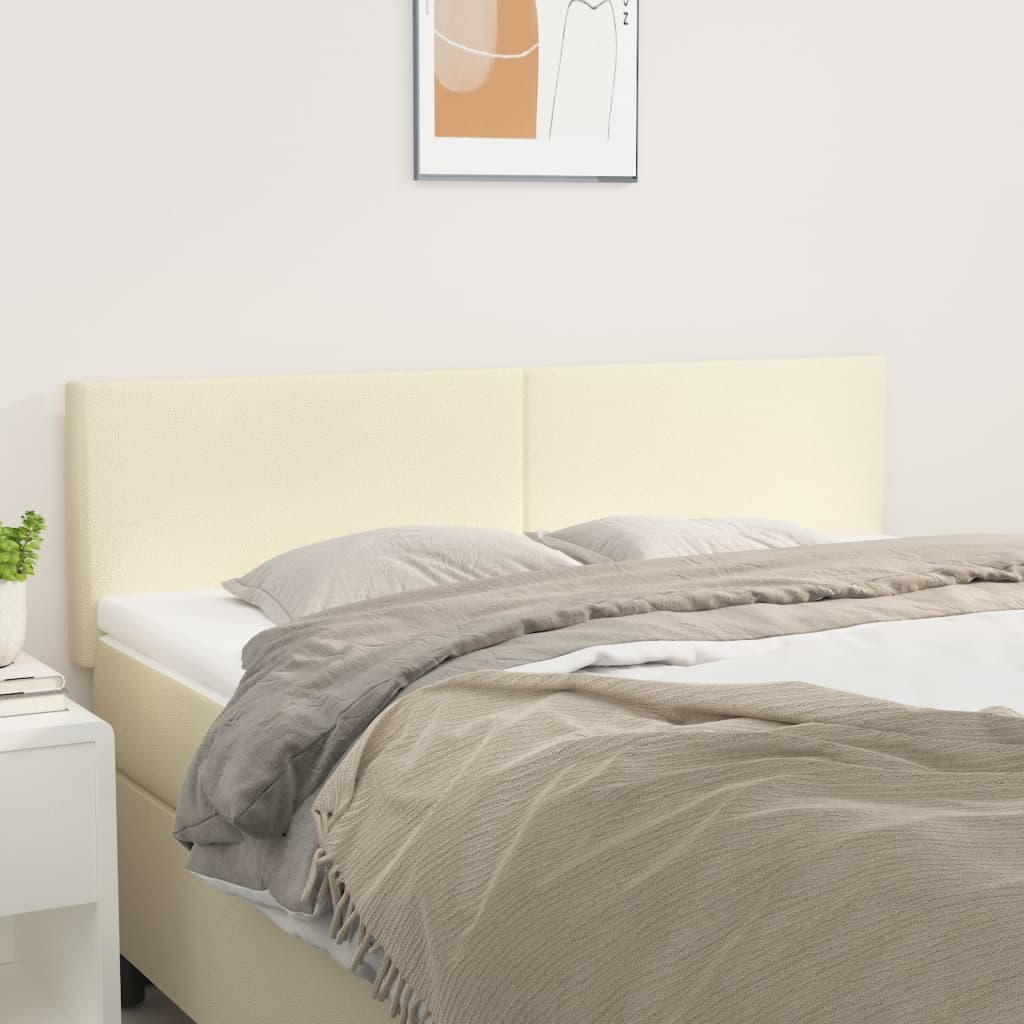 Têtes de lit 2 pcs Crème 72x5x78/88 cm Similicuir