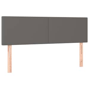 vidaXL voodipeatsid, hall, 144x5x78/88 cm, kunstnahk