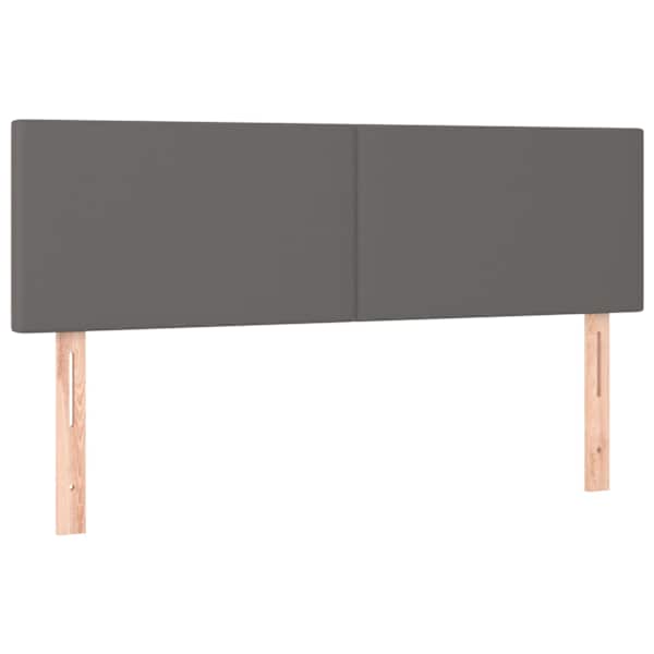 vidaXL voodipeatsid, hall, 144x5x78/88 cm, kunstnahk