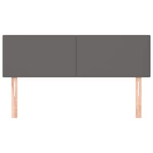 Čela postele 2 ks šedá 72 x 5 x 78/88 cm umělá kůže - obrázek 3