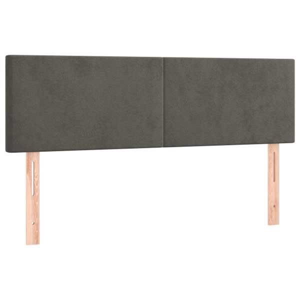 vidaXL voodipeatsid, tumehall, 144x5x78/88 cm, samet