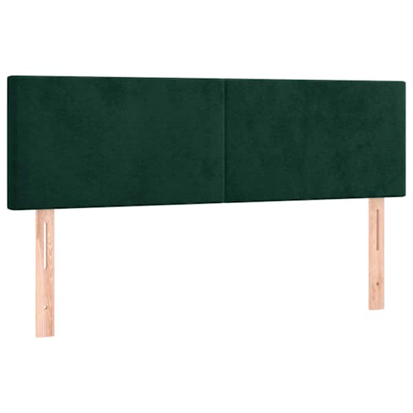 vidaXL voodipeatsid, tumerohelised, 144x5x78/88 cm, samet