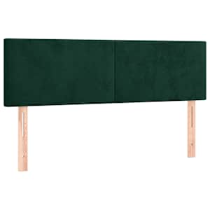 Čela postele tmavě zelená 144x5x78/88 cm samet - obrázek 2