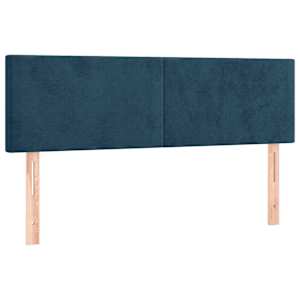 vidaXL voodipeatsid, tumesinine, 144x5x78/88 cm, samet