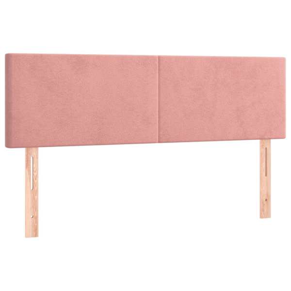 vidaXL voodipeatsid, roosa, 144x5x78/88 cm, samet