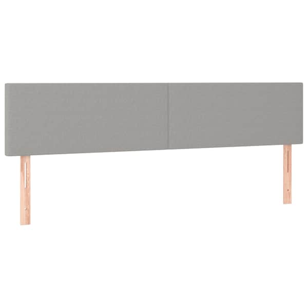vidaXL voodipeatsid, helehall, 160x5x78/88 cm, kangas